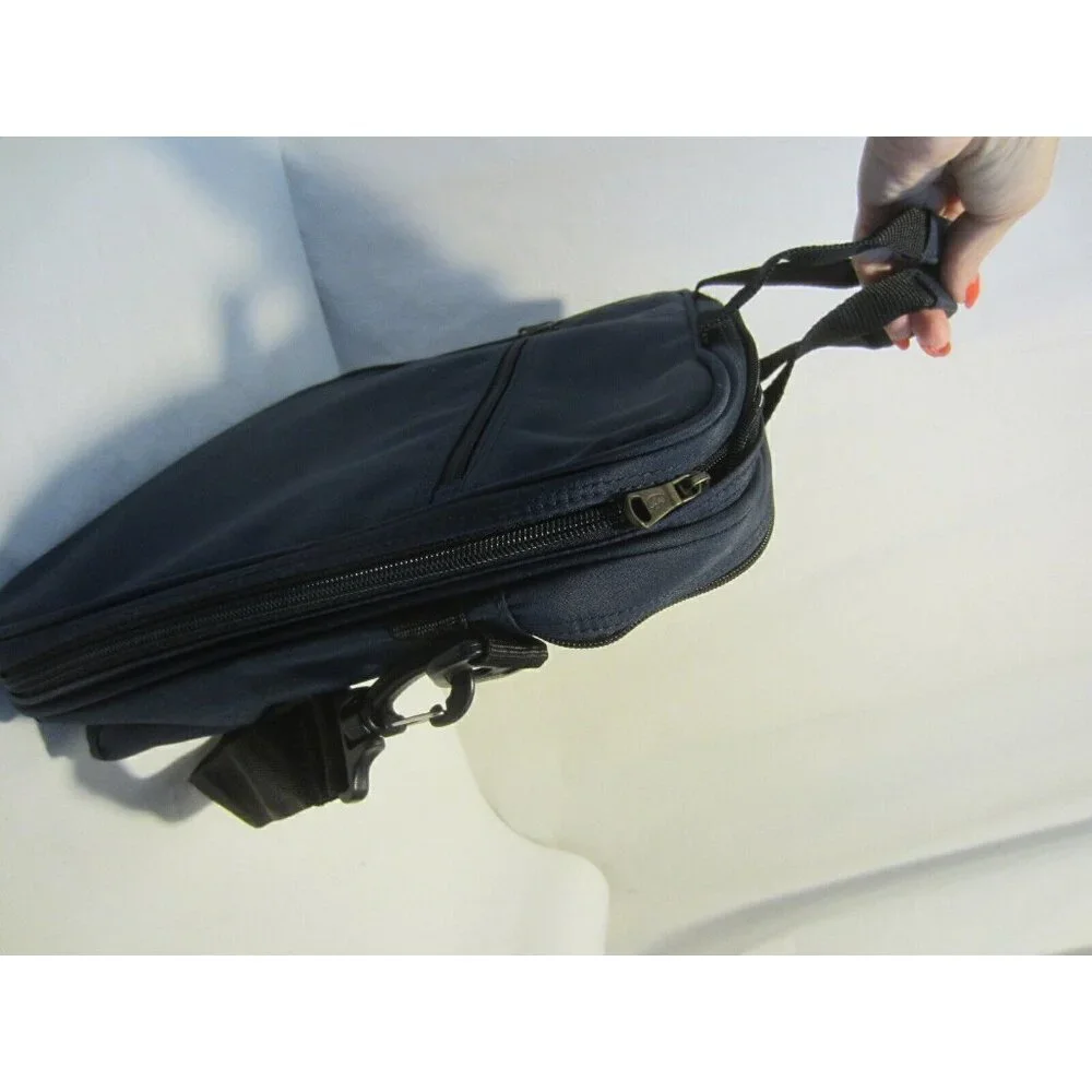 CONTE of FLORENCE blue computer brief case bag NWOT